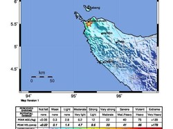 Gempa M 4,8 Terjadi di Aceh dan Sabang Akibatkan Kerusakan