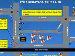 Jalan Rungkut Menanggal Surabaya Ditutup Sementara Tekan Penyebaran Corona