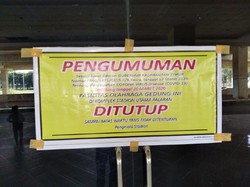 Stadion Palaran saat ini sedang ditutup untuk kegiatan olahraga. Pandemi virus Corona menjadi penyebabnya. (Foto: detikcom/Suriyatman)