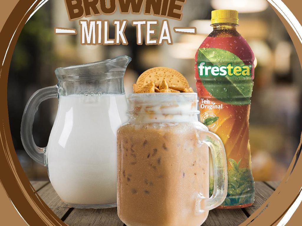 Weekend Bareng Keluarga, Enaknya Bikin Brownie Milk Tea yang Segar