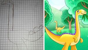 Ketika Ilustrator Menyulap Hasil Gambar Anak Kecil
