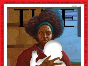 Lukisan George Floyd Kala Bayi Digendong Ibunda Jadi Sampul Majalah TIME