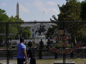 Pagar Tinggi di Gedung Putih Kini Bikin Aksi Pendukung George Floyd Terbatasi
