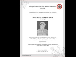 PB IDI Kembali Sampaikan Kabar Duka, Satu Dokter Meninggal Positif Corona