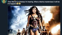 Sebuah meme memuji Marina bagaikan wanita super, Wonder Woman. (Foto: internet/Twitter)