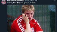 Liverpudlian sedih mendengar kabar Chelsea kini di posisi terdepan mendapatkan Werner? (Foto: internet/Twitter)