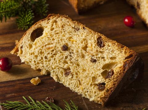 Homemade Panettone Fruit Cake Ready for Christmas