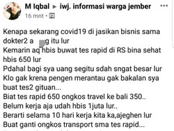 Polisi Dalami Kasus Akun FB Sebut COVID-19 Jadi Ajang Bisnis Dokter