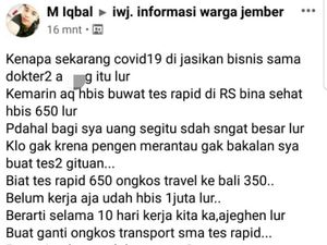 Polisi Dalami Kasus Akun FB Sebut COVID-19 Jadi Ajang Bisnis Dokter Polisi Dalami Kasus Akun FB Sebut COVID-19 Jadi Ajang Bisnis Dokter