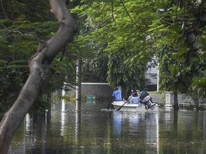 Viral Video Orang Tidur di Genangan Banjir Rob, Polisi: Nggak Ada Laporan