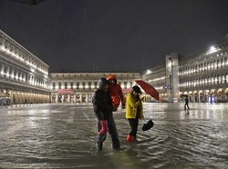 Italia Baru Membuka Perbatasan, Disambut Banjir Venesia