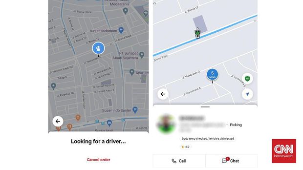 Pemesanan ojol Gojek masih bisa dilakukan di zona merah Jakarta. Sebelumnya Pemerintah Provinsi DKI Jakarta mengizinkan ojol beroperasi mengangkut penumpang mulai 8 Juni kecuali di 66 RW zona merah.