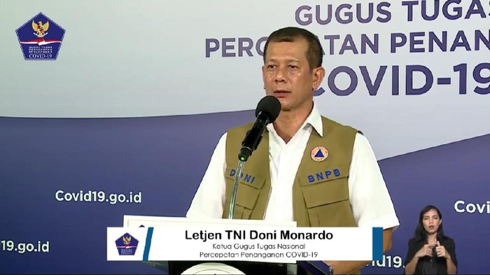Ketua Gugus Tugas Percepatan Penanganan COVID-19, Letjen TNI Doni Monardo (YouTube BNPB)