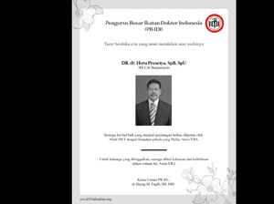 PB IDI Benarkan Satu Dokter Asal Banjarmasin Meninggal Terkait Corona