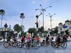 Suasana di Titik Nol Kilometer Yogyakarta Kembali Ramai