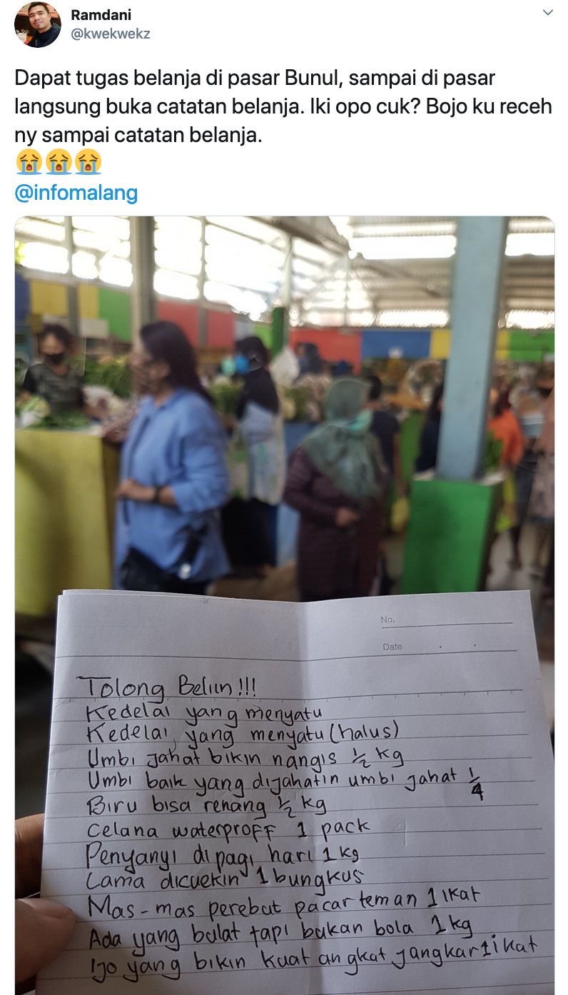 Catatan belanja