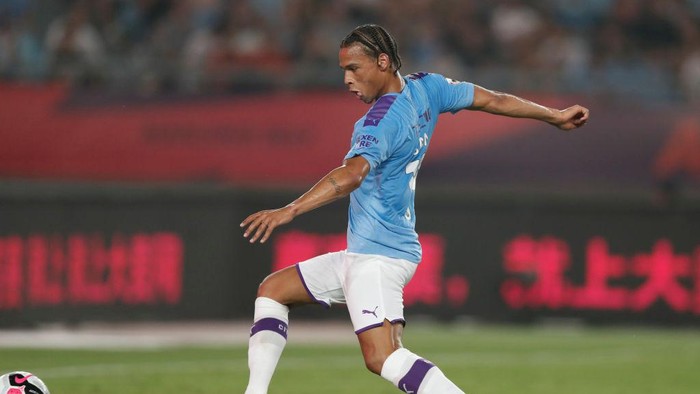 NANJING, CHINA - JULY 17: Leroy Sane of Manchester City in action during Premier League Asia Trophy - West Ham United v Manchester City on July 17, 2019 in Nanjing, China.(Photo by Fred Lee/Getty Images for Premier League)