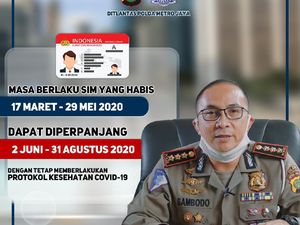 Polisi Beri Dispensasi Perpanjangan SIM Mati hingga 31 Agustus