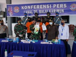 TNI AL Gagalkan Penyelundupan Sabu Asal Malaysia di Perairan Karimun