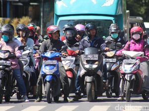 Sidoarjo Masuk Masa Transisi, Namun Masih Ada Pengendara Tak Bermasker