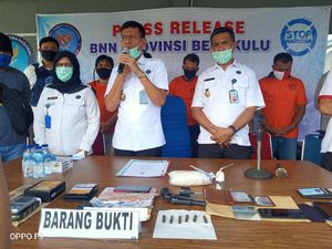 BNN Tangkap 4 Kurir 500 Gram Sabu di Bengkulu