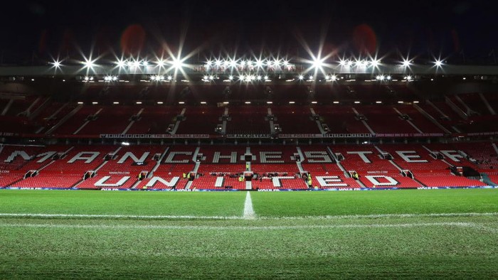 MANCHESTER, ENGLAND - FEBRUARY 28: A general view inside Old Trafford prior to the FA Youth Cup: Sixth Round match between Manchester United and Wigan Athletic at Old Trafford on February 28, 2020 in Manchester, England. (Photo by Charlotte Tattersall/Getty Images)
