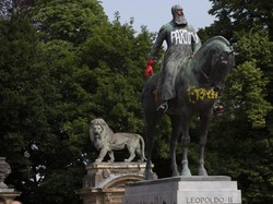 Imbas Demonstrasi George Floyd, Patung Raja Belgia Dirusak