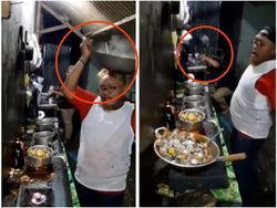 5 Penjual Makanan Ini  Beratraksi Heboh Buat Tarik Pengunjung