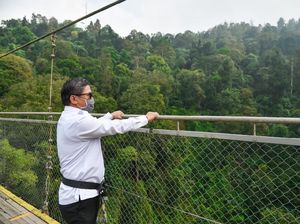 Wamen LHK Tinjau Kesiapan New Normal Jembatan Situ Gunung