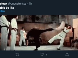 Satu lagi meme Rebic terkait tendangan Bruce Lee.  (Foto: internet/Twitter)