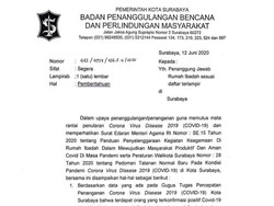 Ada Masjid dan Gereja di Surabaya yang Diimbau Tutup Karena Terpapar Corona