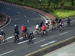 Pegowes Naik 1.000 Persen, DKI Tambah Jalur Sepeda Pop Up Sudirman-Thamrin