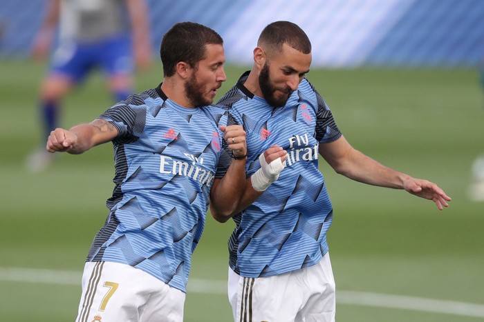 Eden Hazard dan Karim Benzema