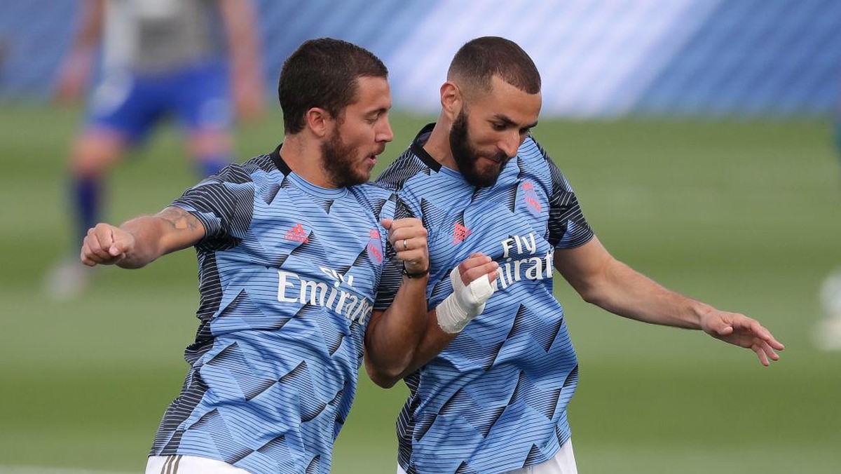 Fernando Morientes menilai Real Madrid tak perlu belanja karena masih punya Eden Hazard dan Karim Benzema (Foto: Getty Images/Gonzalo Arroyo Moreno)