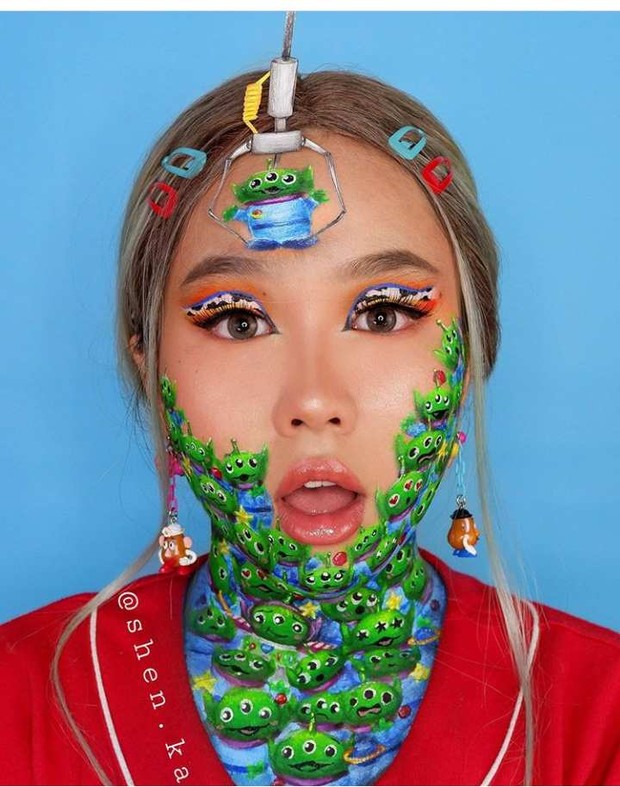 Shenika dengan skill art make up yang memukau/instagram.com/shen.ka Shenika, beauty vlogger yang sering membagikan tutorial art make