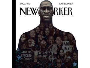 Merinding! Wajah Pria Kulit Hitam yang Dibunuh Digoreskan di Sampul Majalah