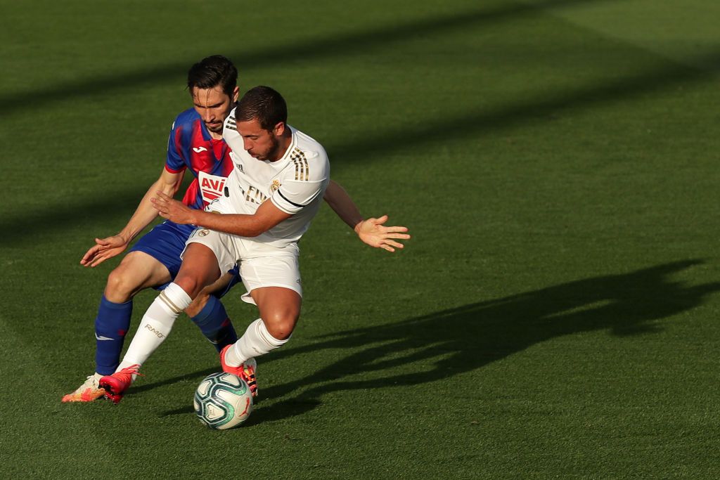 Real Madrid mengalahkan Eibar dalam lanjutan Liga Spanyol di Estadio Alfredo Di Stefano, Senin (15/6/2020) dini hari WIB. Skuat asuhan Zinedine Zidane itu menang 3-1.