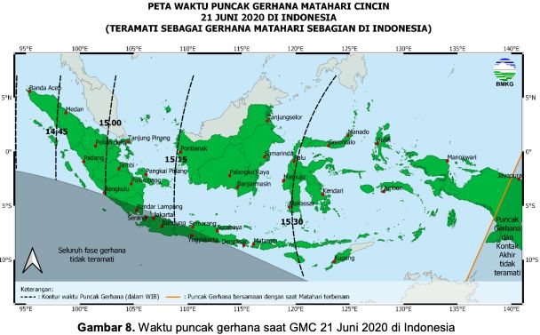 Gerhana matahari cincin bakal terlihat di Indonesia sebagai gerhana matahari sebagian. (Dok BMKG) Gerhana matahari cincin bakal terlihat di Indonesia sebagai gerhana matahari sebagian. (Dok BMKG)