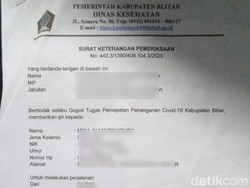 Permohonan Surat Bebas Corona di Blitar Melonjak Sambut New Normal