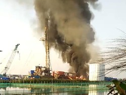 Kobaran Api dari Sumur Minyak di Sidoarjo Sempat Bikin Warga Panik