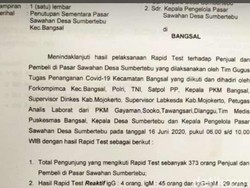 Penutupan Pasar Sawahan di Mojokerto Dampak COVID-19 Hoaks
