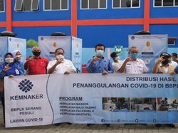 BBPLK Serang Beri Bantuan APD Buatan Peserta Pelatihan di Cilegon