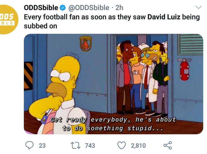 meme david luiz arsenal premier league liga inggris
