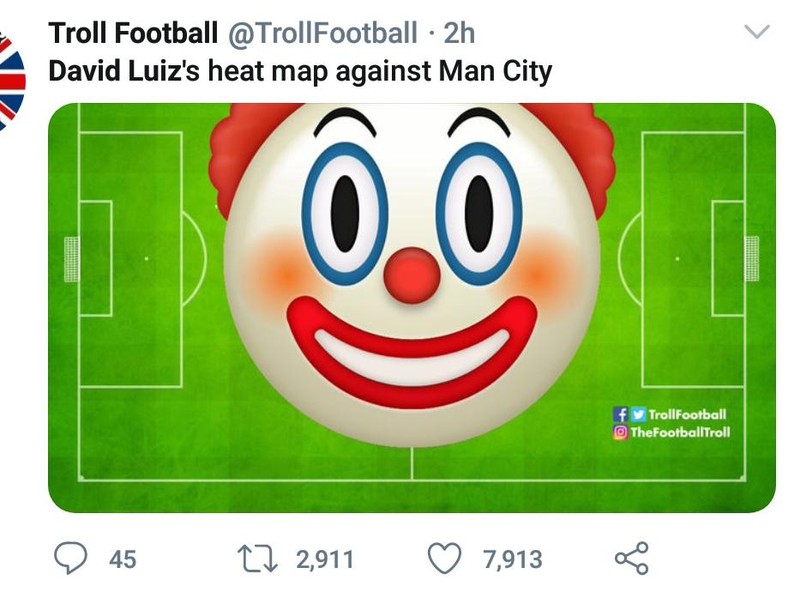 meme david luiz arsenal premier league liga inggris