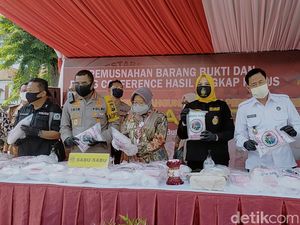Polisi Surabaya Musnahkan Narkoba Senilai Rp 145 Miliar