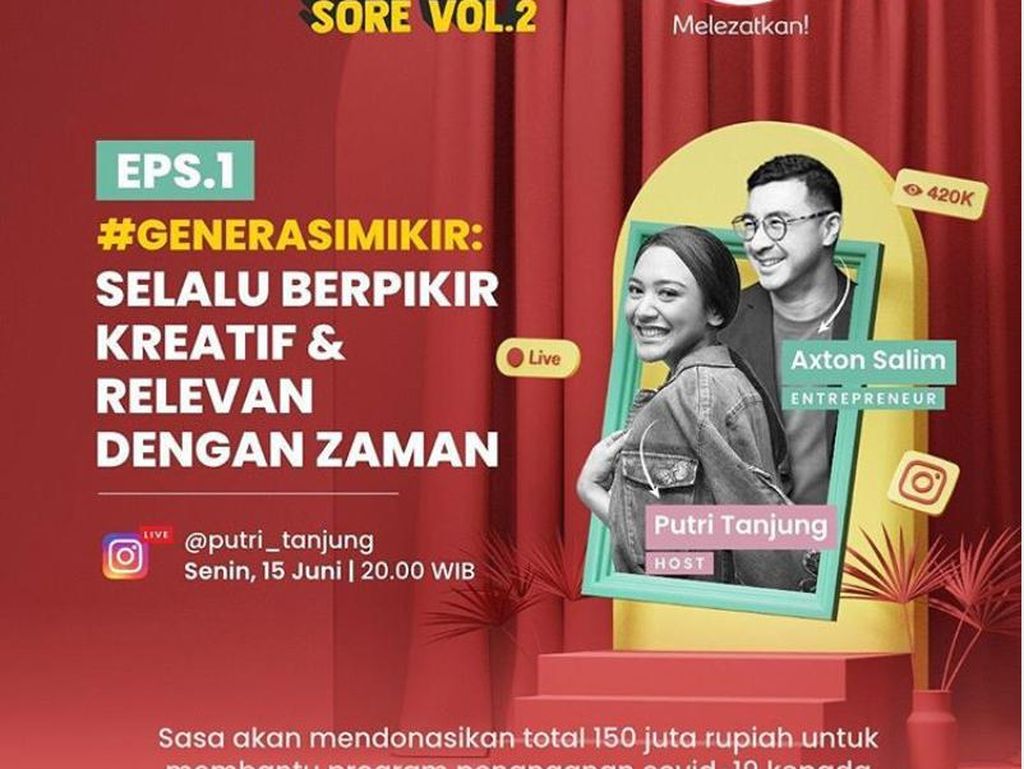 Axton Salim Ungkap Cara Kreatif Milenial Ikuti Perubahan Zaman Axton Salim Ungkap Cara Kreatif Milenial Ikuti Perubahan Zaman
