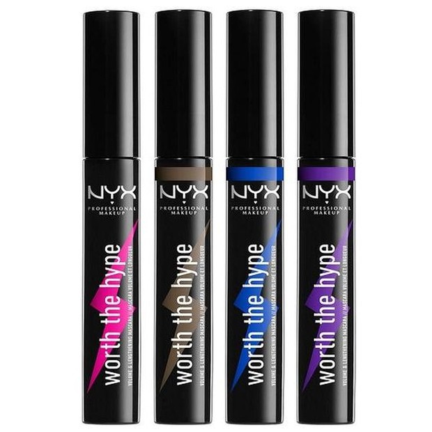 Maskara NYX/pinterest.com/hbbeautybar Mendefinisikan bulu mata dengan warna-warni tanpa menggangu makeup.