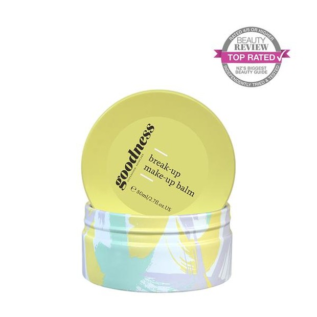 Goodness Break-up Make-up Balm merupakan produk cleansing balm vegan yang mengandung beragam kandungan bahan alami bernutrisi untuk kulit.