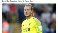 David De Gea dianggap makin mirip Loris Karius, terkait blunder.  (Foto: internet/Twitter)