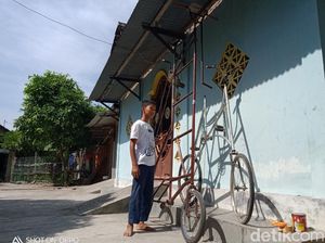 ABG di Klaten Bikin Sepeda Setinggi 3,5 Meter, Segini Biayanya